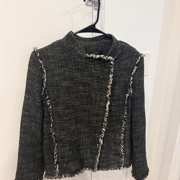Ann Taylor Women's Black Tweed Jacket Size M - Picture 5 of 13